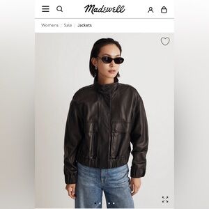 Madewell leather bomber jacket